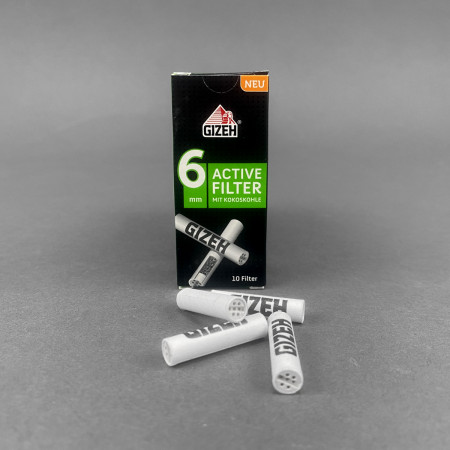 Tabak Neumann München - Gizeh Filter Black Active mit Kokoskohle 6mm -  jetzt online kaufen