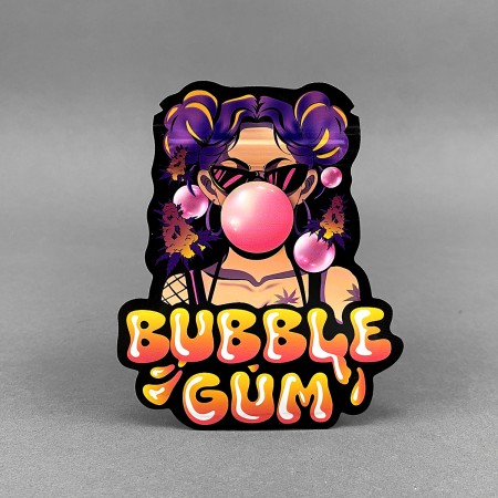 Mylar Zipper Bag - Bubble Gum