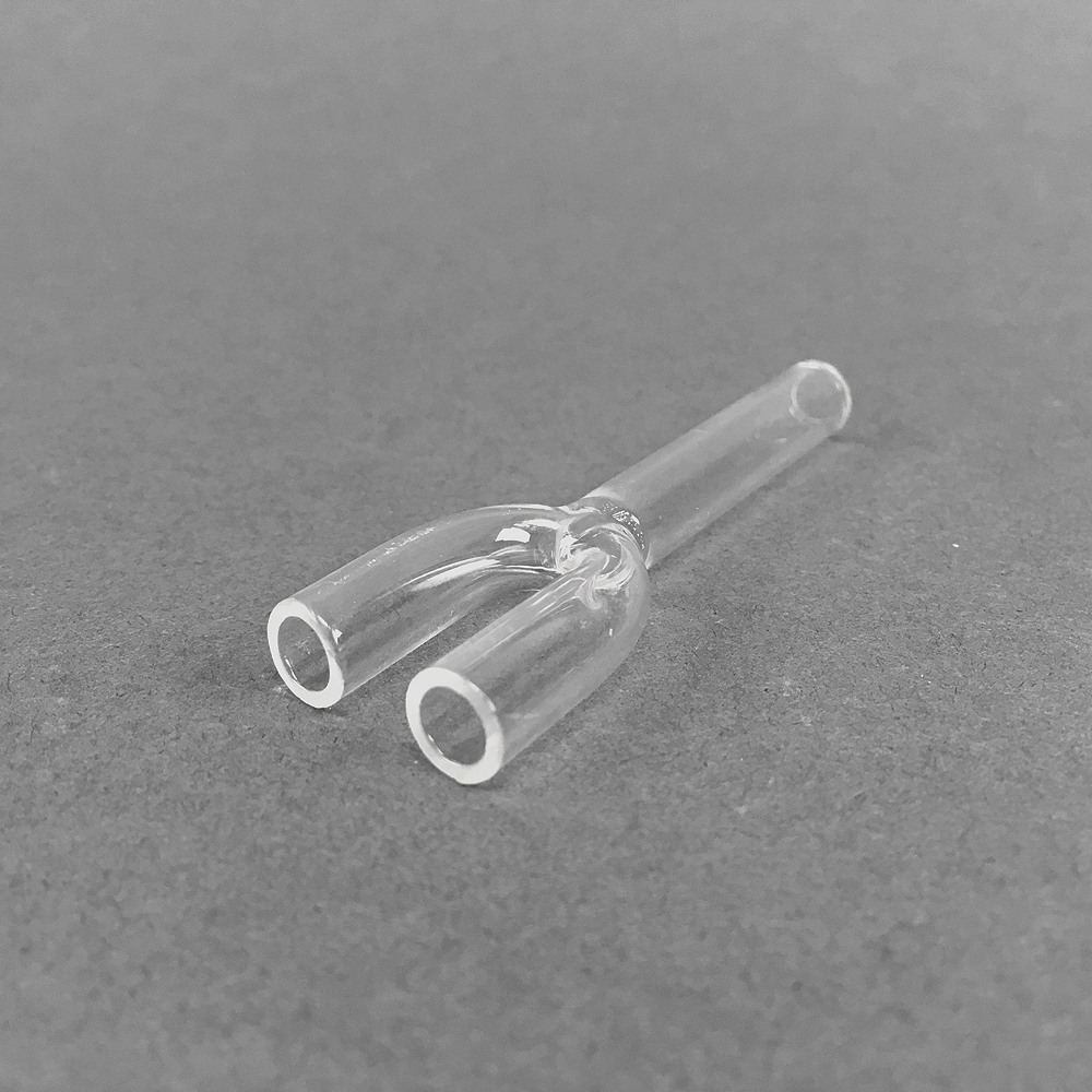 Elegantes Doppel-Ziehröhrchen aus Glas - Ziehröhrchen Sniffer kaufen bei